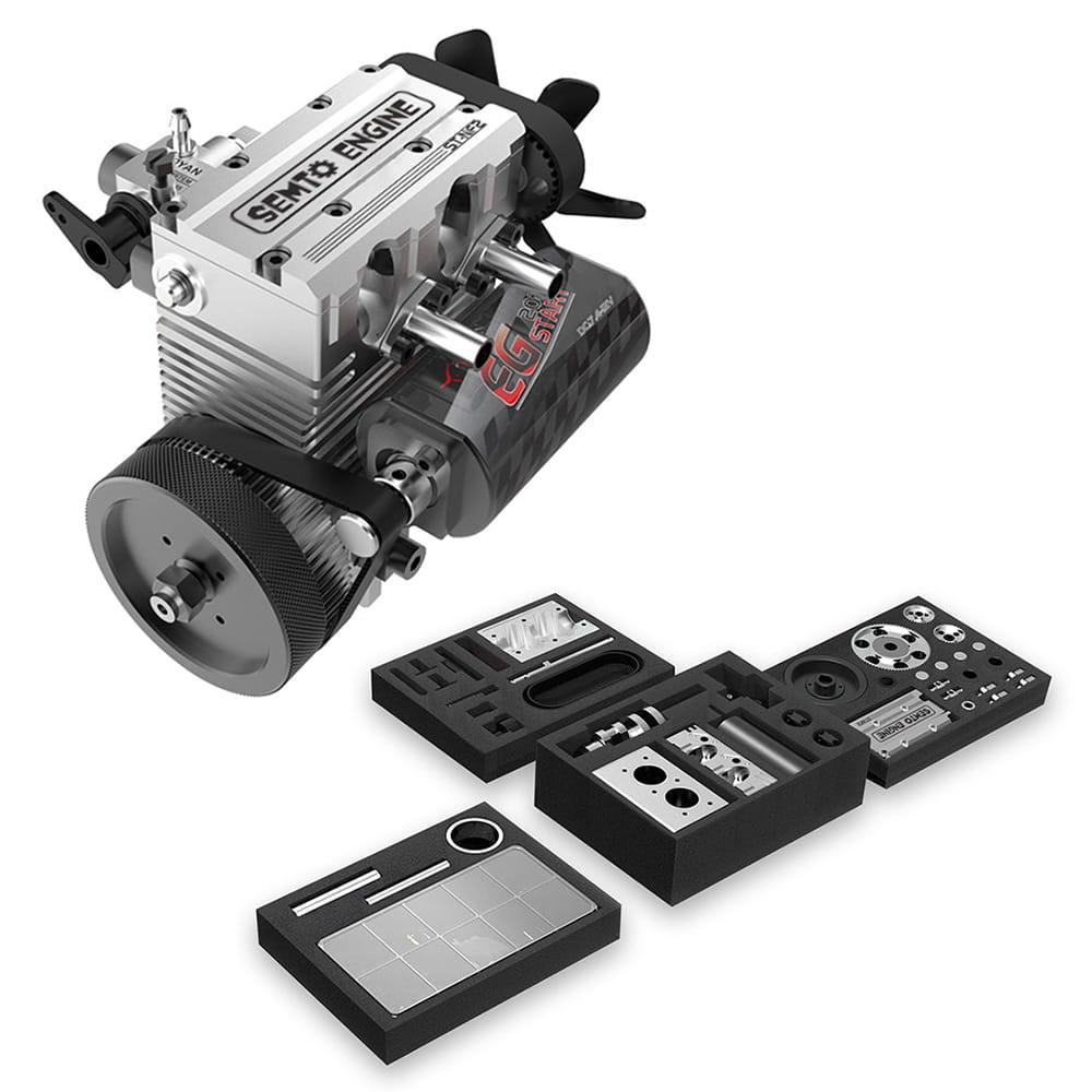 Rc Inline Engine FS-L200AC Nitro Internal Combustion Engine Model Kit | Inline 2 ...