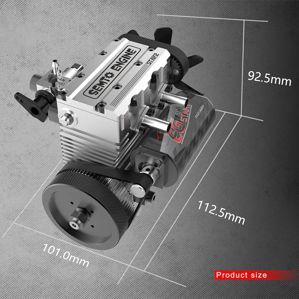 Rc Inline Engine FS-L200AC Nitro Internal Combustion Engine Model Kit | Inline 2 ...